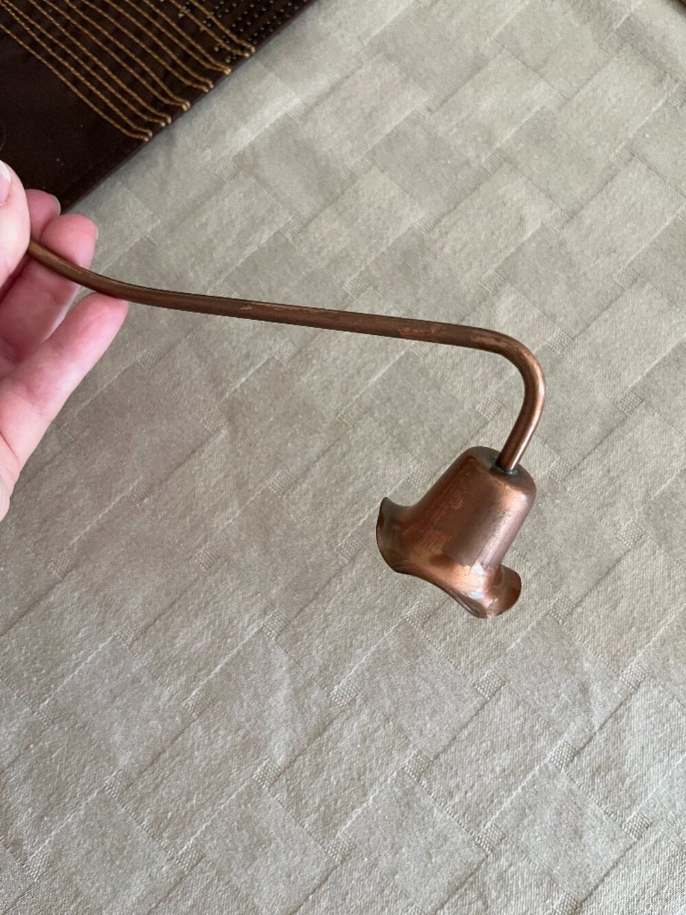 Vintage Copper Candle Snugger 10.5” Long Braided Copper Handle